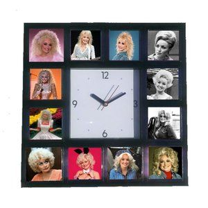 Dolly Parton History Clock with 12 pictures